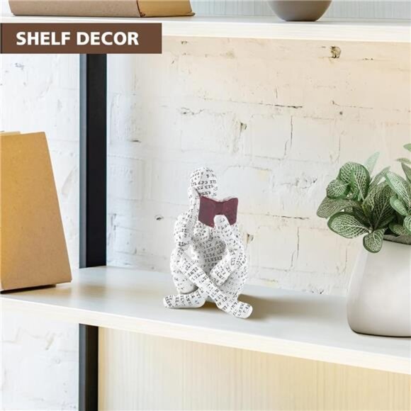 Home Decor Pulp Reading Women Thinker Statue Aesthetic Sculpture Room - Picture 5 of 7